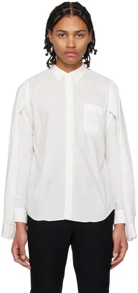 Белая рубашка с двойным рукавом Black Comme des Garçons