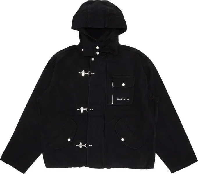 Куртка Supreme Canvas Clip Jacket 'Black', черный