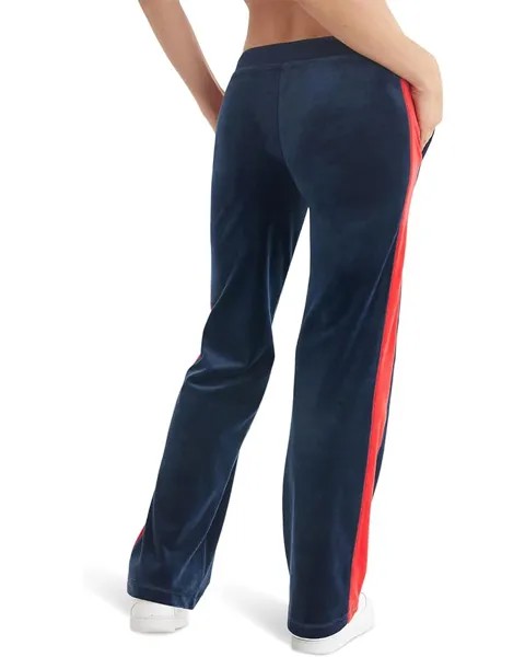 Брюки Juicy Couture Color-Block Wide Leg Track Pants, цвет Regal Blue
