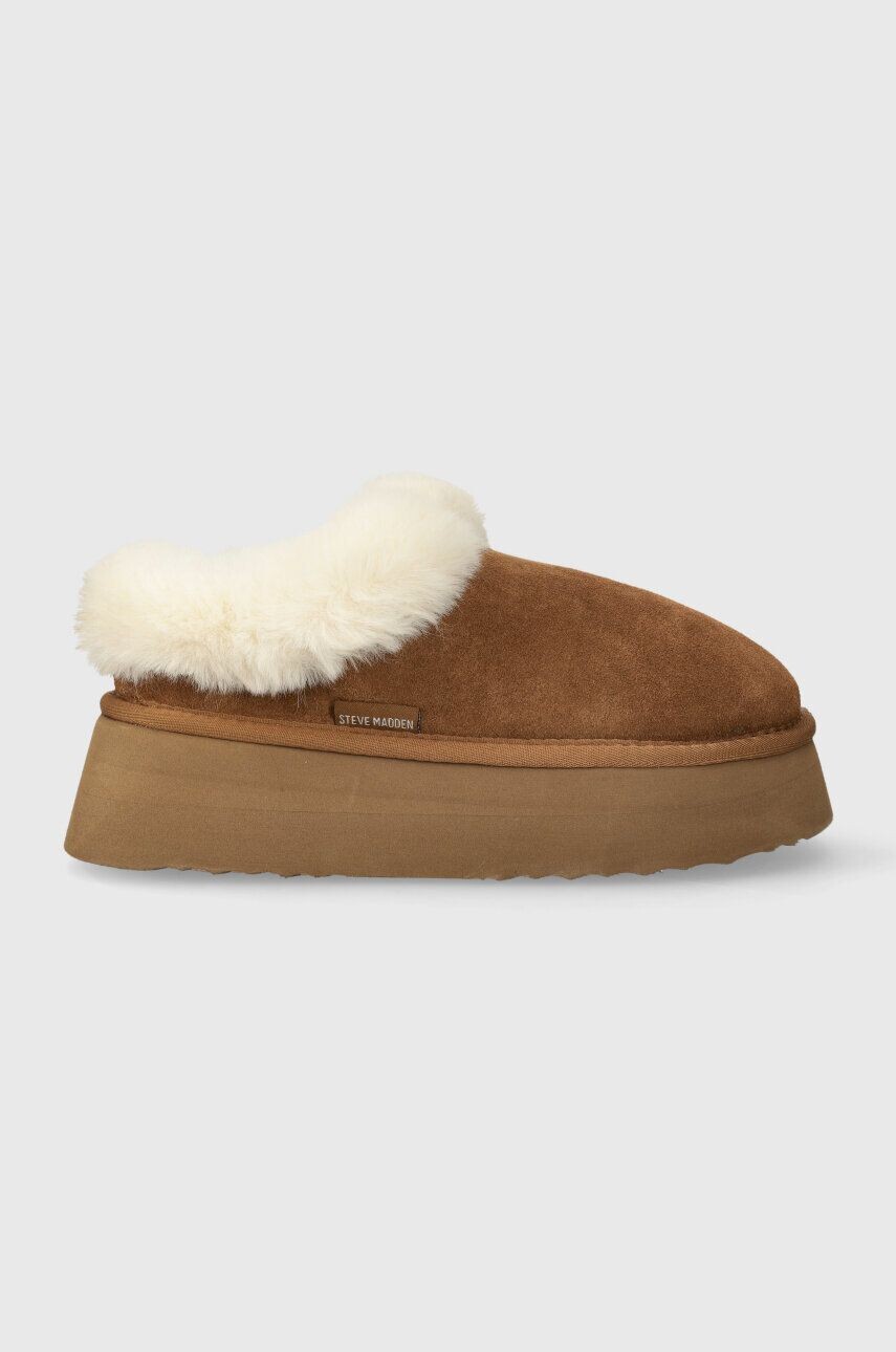 Замшевые тапочки Steve Madden Chaplin, коричневый