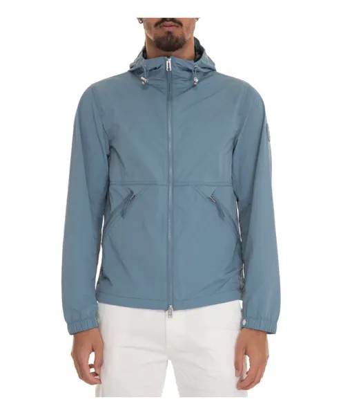 Легкая ветрозащитная куртка с капюшоном Woolrich, синий