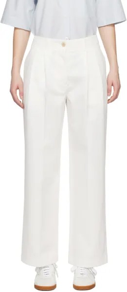 Белые свободные брюки Toteme