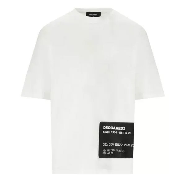 Футболка loose fit printed t-shirt Dsquared2, белый