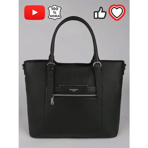 Сумка GIORGIO FERRETTI, натуральная кожа, черный