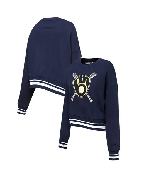 Женский темно-синий пуловер Milwaukee Brewers Mash Up свитшот Pro Standard, темно-синий