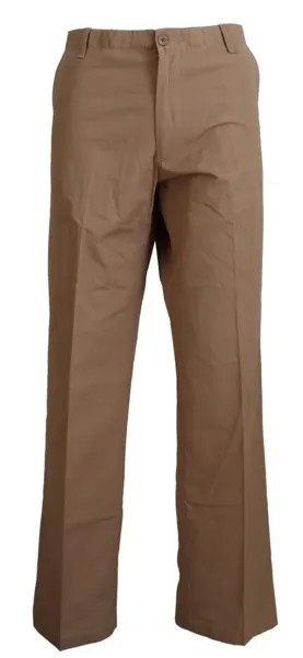 Брюки GF FERRE Коричневые хлопковые брюки-чинос прямого кроя мужские брюки IT52/W38/L 340 долларов США