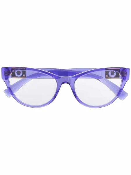 Versace Eyewear очки в оправе 'кошачий глаз' с тисненым логотипом