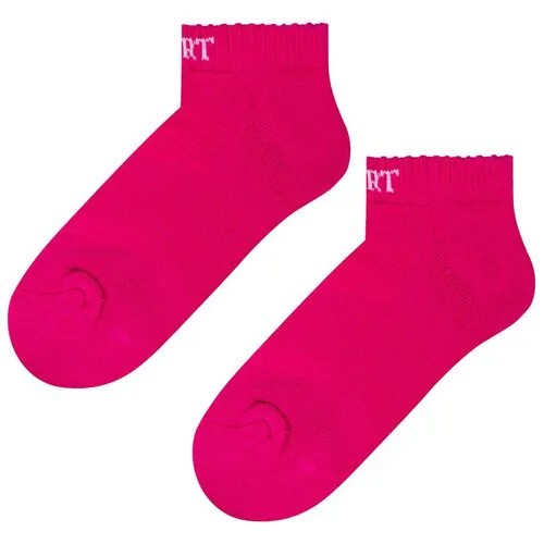 Женские носки Palama укороченные, махровые, размер 23, красный