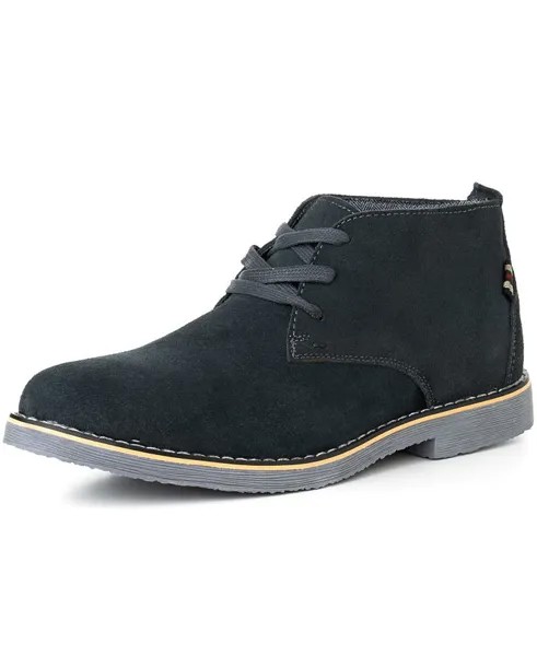 Мужские замшевые ботинки дезерты Beck, туфли-оксфорды на шнуровке, креповая подошва Alpine Swiss, серый