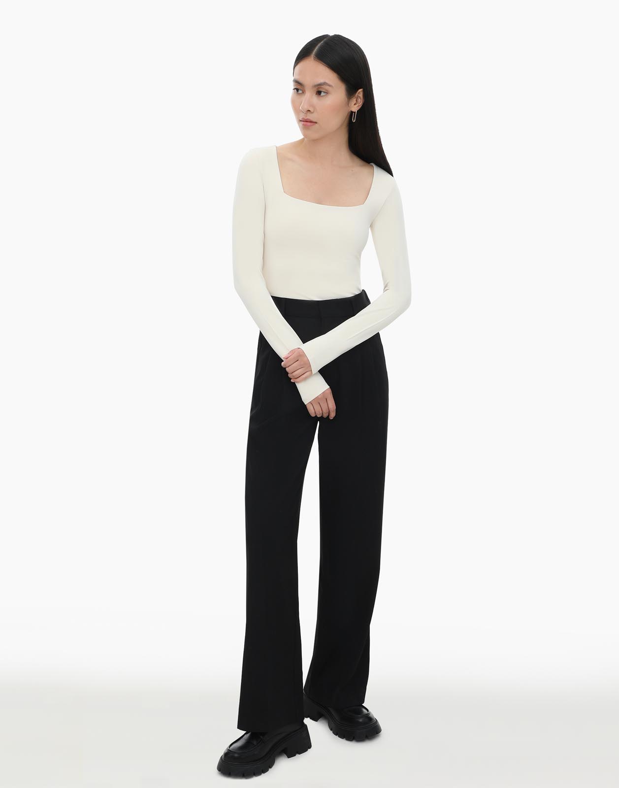 Лонгслив женский Gloria Jeans GKT019535 бежевый XS