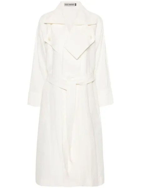 Issey Miyake тренч Shaped Membrane, белый