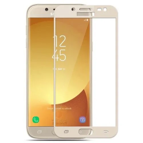 Защитное стекло 5D SG для Samsung Galaxy J3 2017 золотистое