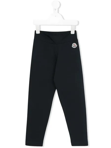 Moncler Enfant спортивные брюки с вышитым логотипом