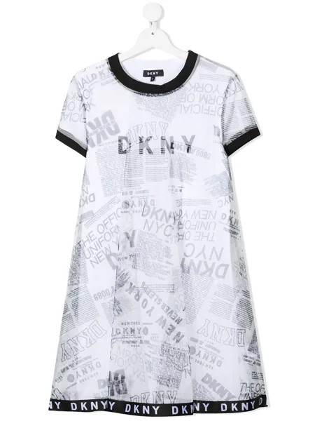 Dkny Kids платье с логотипом