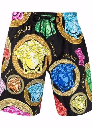 Versace длинные плавки-шорты с принтом Medusa