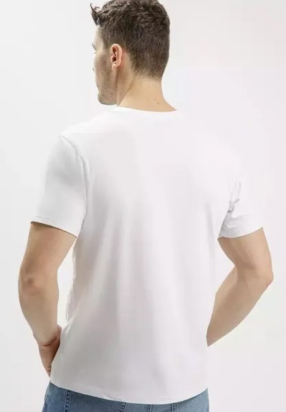 Футболка с принтом Cross Jeans, цвет Biały