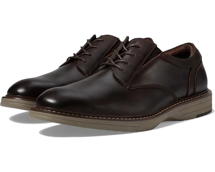 Оксфорды Nunn Bush Griff Plain Toe Oxford Lightweight and Comfortable for All Occasions Leather Lace Up, коричневый