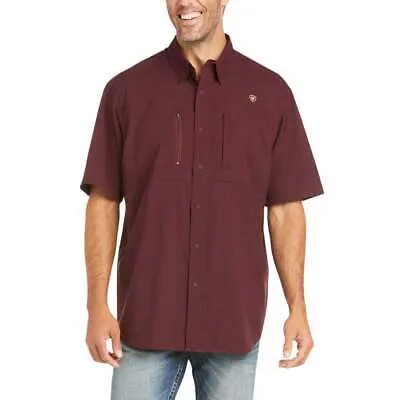 Ariat Venttek Классическая рубашка с коротким рукавом Мужские красные повседневные топы 10036320