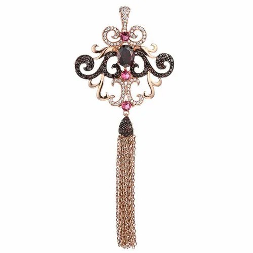 Подвеска ELEMENT47, серебро, 925 проба, фианит
