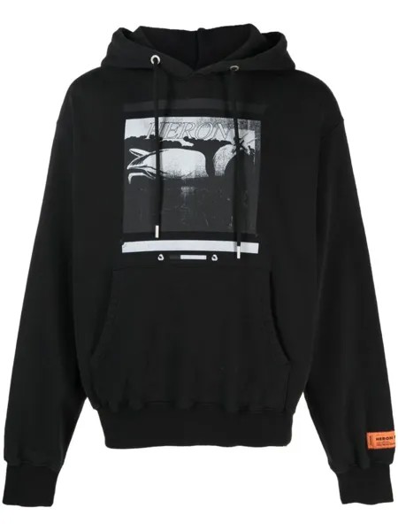 Heron Preston худи с графичным принтом, черный
