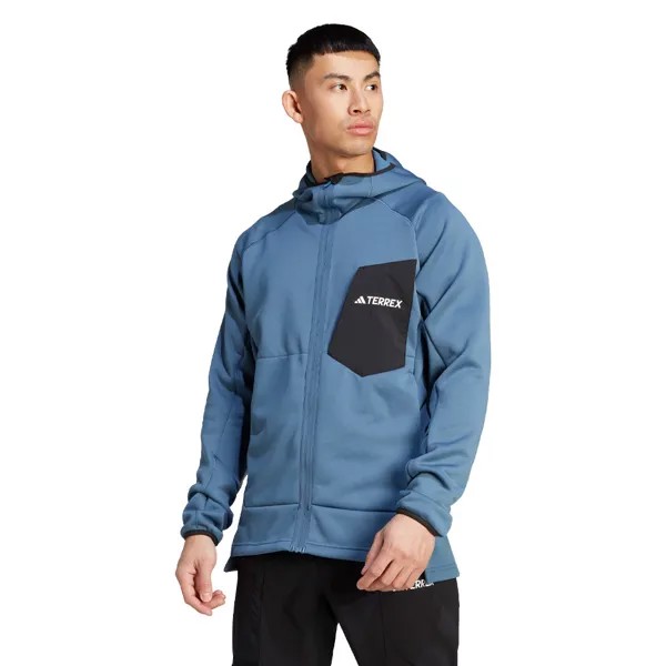 Куртка adidas Terrex Xperior Medium Fleece Hooded, синий