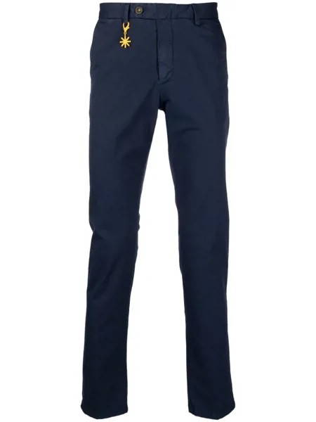 Manuel Ritz брюки чинос с подвеской-логотипом