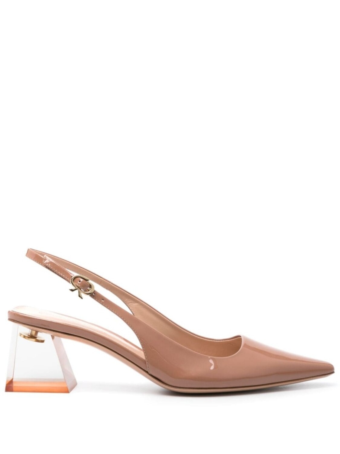 Gianvito Rossi туфли с ремешком на пятке, коричневый