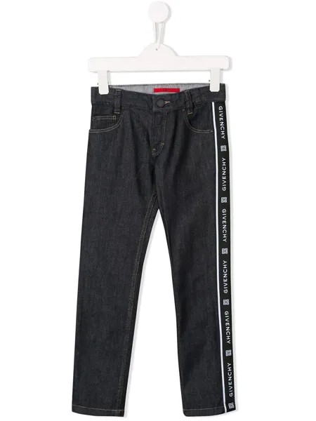Givenchy Kids джинсы с логотипом на лампасах