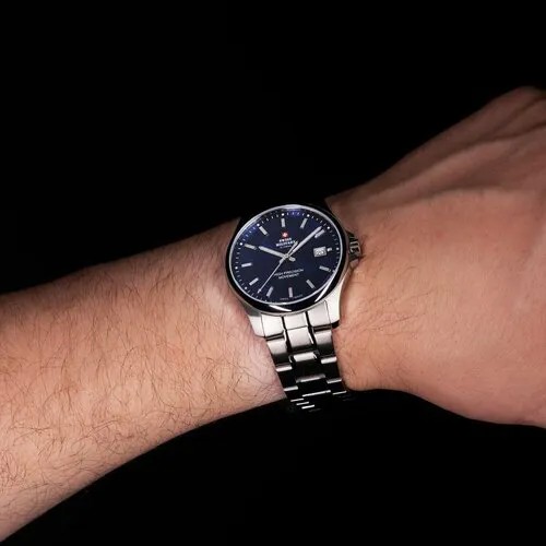 Наручные часы SWISS MILITARY BY CHRONO Chrono, синий, серебряный