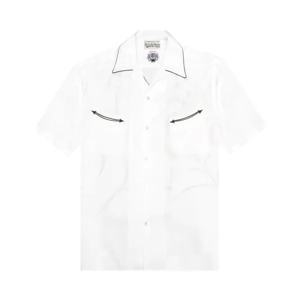 Рубашка Wacko Maria x Wolf's Head Hawaiian Shirt 'White', белый