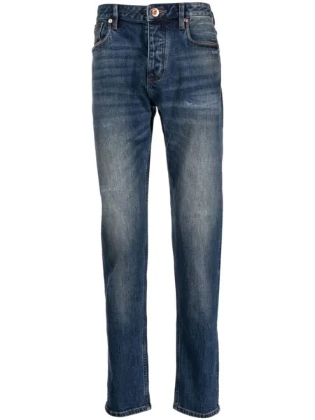 Emporio Armani прямые джинсы средней посадки, синий