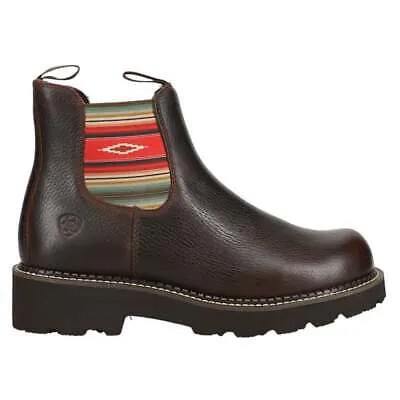 Коричневые женские повседневные ботинки Ariat Fatbaby Twin Gore Chelsea Round Toe 10044407