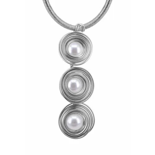 Колье OTOKODESIGN, акрил, серебристый