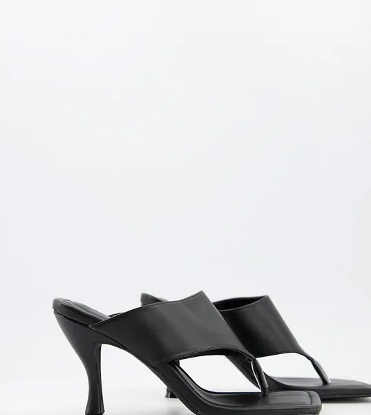 Черные босоножки на каблуке с перемычкой между пальцами Z_Code_Z Nada-Черный цвет