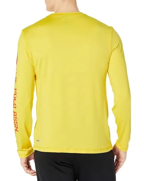 Топ U.S. POLO ASSN. Long Sleeve Graphic UV Top, цвет Cyber Yellow