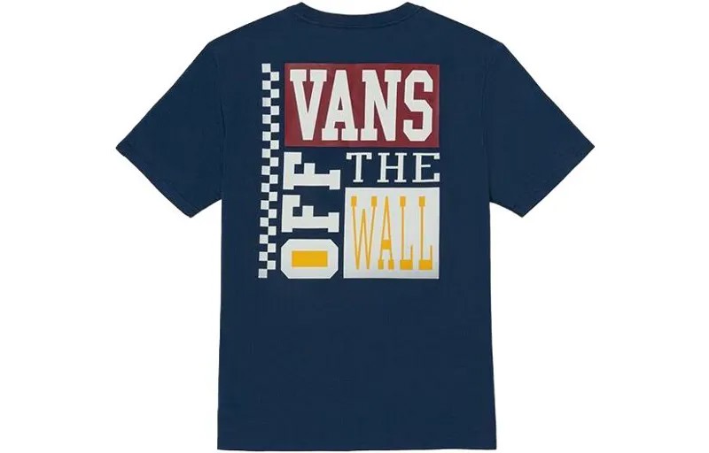 Футболка унисекс темно-синяя Vans, темно-синий