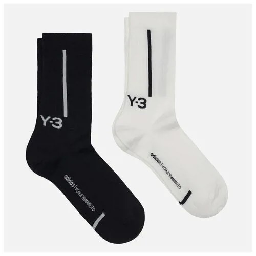 Комплект носков Y-3 Crew 2-Pack комбинированный , Размер 37-39 EU