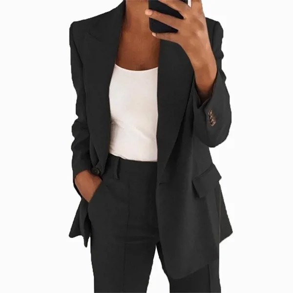 Европейская и американская мода Lapel Slim Cardigan Темперамент Костюм Жакет
