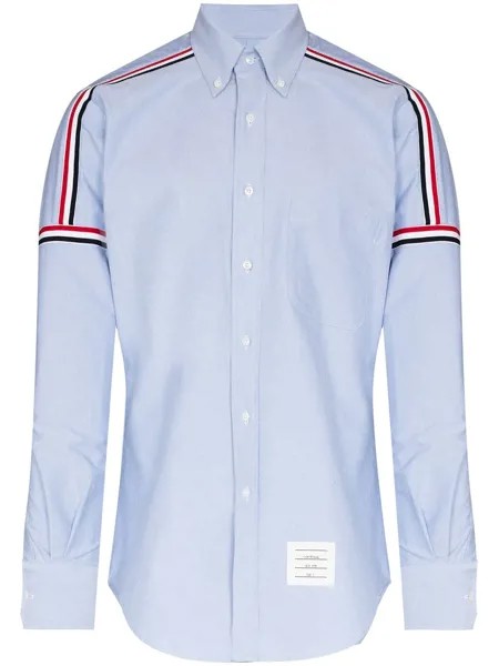 Thom Browne рубашка с длинными рукавами и полосками RWB
