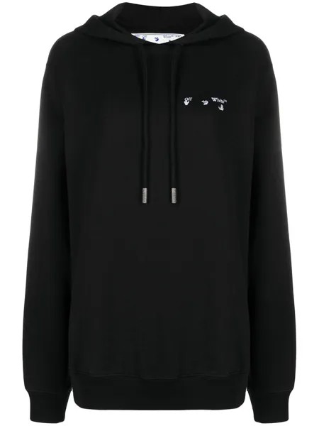 Off-White худи с длинными рукавами и логотипом