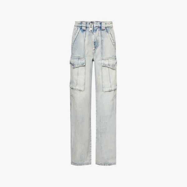 Heilani прямые джинсы средней посадки с накладными карманами Isabel Marant, синий