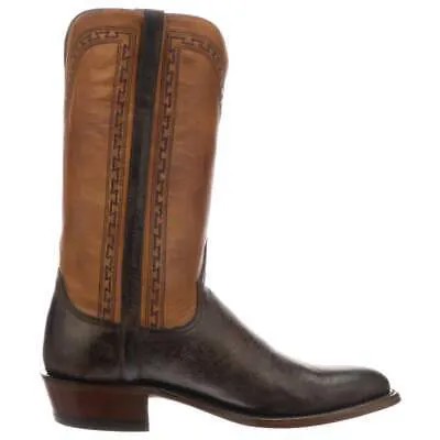 Lucchese Stanley Goat Round Toe Cowboy Mens Size 9.5 2E Классические сапоги N1684-R3