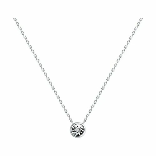 Колье Diamant, серебро, 925 проба, бриллиант, длина 43 см.