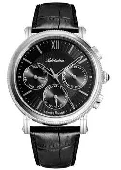 Швейцарские наручные  мужские часы Adriatica 8272.5264QF. Коллекция Multifunction