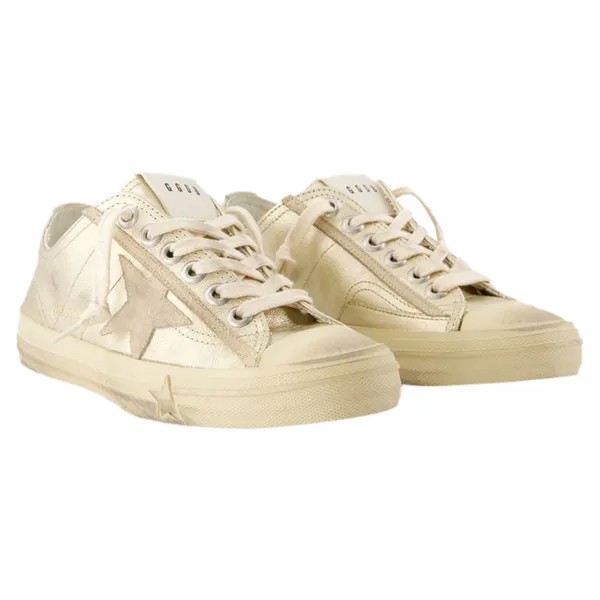 Кроссовки V-Star 2 — бренд Golden Goose Deluxe — кожа — металлик, серый