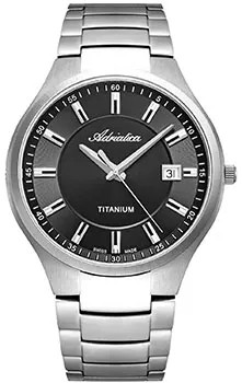 Швейцарские наручные  мужские часы Adriatica 8329.4114Q. Коллекция Titanium