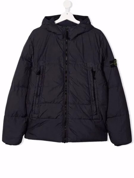 Stone Island Junior пуховик с капюшоном