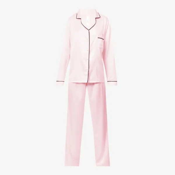 Атласный пижамный комплект abigail Bluebella, розовый