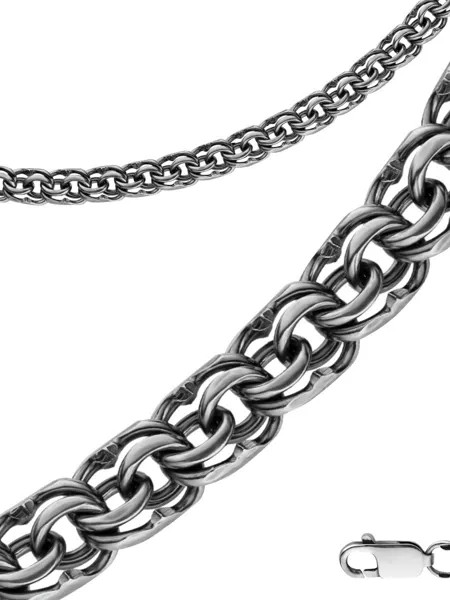 Цепочка мужская TOP CRYSTAL 40562014 Бисмарк из серебра, 65 см