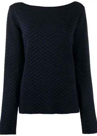 Emporio Armani джемпер с длинными рукавами и узором шеврон